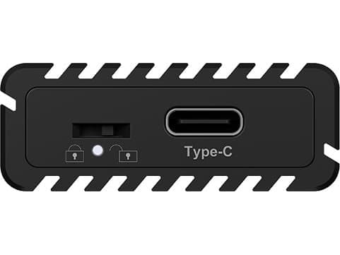 ICYBOX-deksel for 1x M.2 NVMe & SATA SSD med USB 3.2, skrivebeskyttelsesbryter og termisk pute