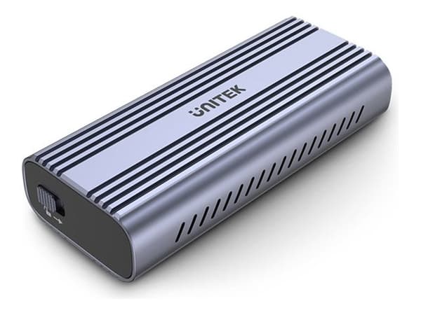 Unitek S1225A - Förvaringslåda - M.2 - M.2 Card (PCIe NVMe & SATA) - USB 3.2 (Gen 2) - rymdgrå