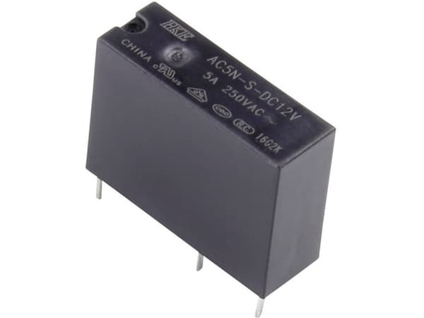 HKE AC5N-S-DC12V PCB-relä 12 V/DC 5 A 1 x gränslägesbrytare 1 st