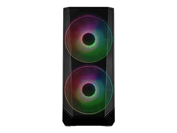 Inter-Tech IT-3503 Airstream - Tower spel - utökad ATX - genomskinlig sidopanel (härdat glas) - ingen strömförsörjning (ATX) - USB/ljud