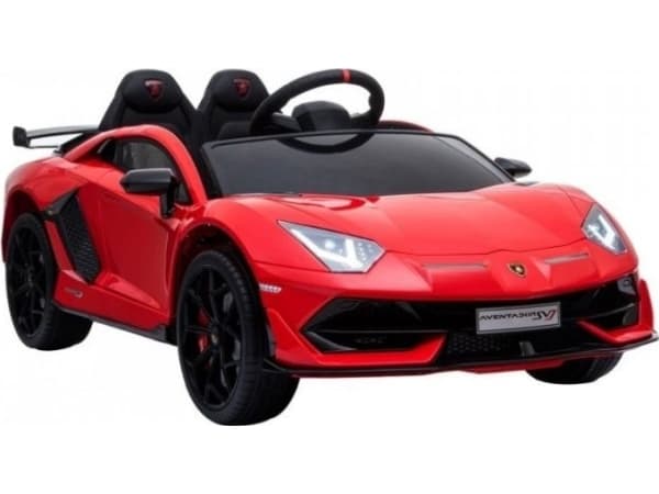 Lean Cars Lamborghini Aventador svart Tvåsitsig elbil för barn