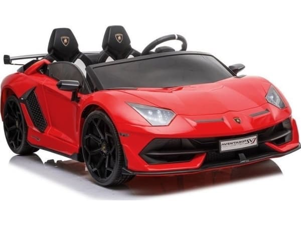 Lean Cars Lamborghini Aventador svart Tvåsitsig elbil för barn