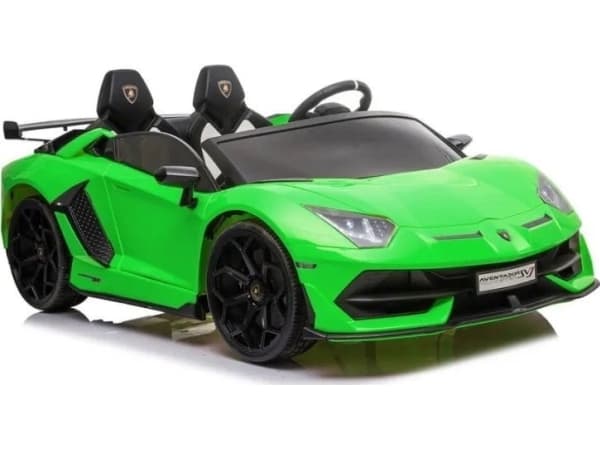 Lean Cars Lamborghini Aventador svart Tvåsitsig elbil för barn