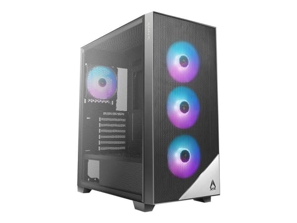 AZZA Aero - Tower - utökad ATX - ingen strömförsörjning (ATX) - svart - USB/ljud