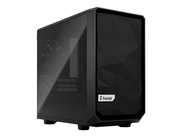 Fractal Design Meshify 2 Nano - Mini-ITX-torn (härdat glas) - ingen strömförsörjning (ATX) - svart TG mörk ton - USB/ljud - för Aspect 12 RGB PWM; Io Svart