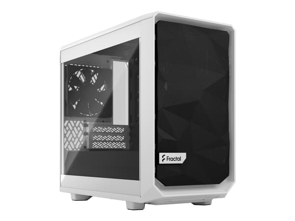 Fractal Design Meshify 2 Nano, PC, Valkoinen, Mini-DTX, Mini-ITX, Terästä, Karkaistu lasi, 16,7 cm, 33,1 cm Valkoinen