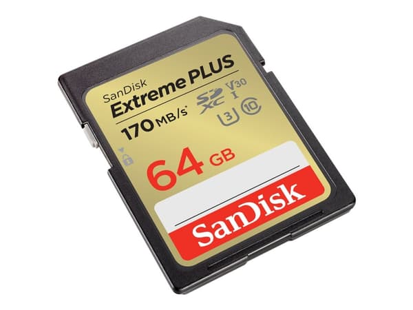 SanDisk Extreme PLUS - Flashhukommelseskort - 64 GB - UHS-I U3 / Class10 - SDXC UHS-I