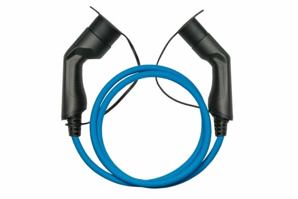 Kabelmeister E-Auto-Ladekabel Mode 3, Typ 2 Stecker an Buchse, 16 A, 5 m, blå
