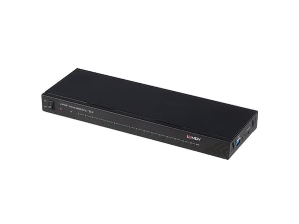 Lindy 38239, HDMI, 16x HDMI, 3840 x 2160 pixlar, Svart, 4K Ultra HD, 60 hz