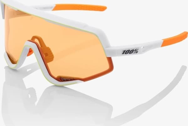 100% GLENDALE Soft Tact Oxyfire White - Persimmon Lens (Orange Glass) (UUSI 2021) lasit