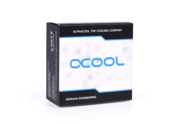 Alphacool 17593, Slangekontakt, Messing, Kromfarget, 1/4", 45°, 21 mm
