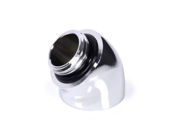 Alphacool 17591, Slangekontakt, Kromfarget, 1/4", 45°, 20 mm, 21 mm