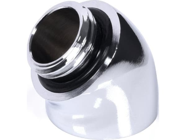 Alphacool 17591, Slangekontakt, Kromfarget, 1/4", 45°, 20 mm, 21 mm