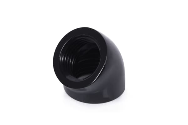 Alphacool 17592, Letkun välikappale, Messinki, Musta, 1/4", 45°, 21 mm