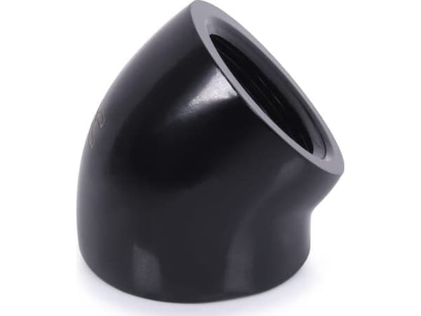 Alphacool 17592, Letkun välikappale, Messinki, Musta, 1/4", 45°, 21 mm