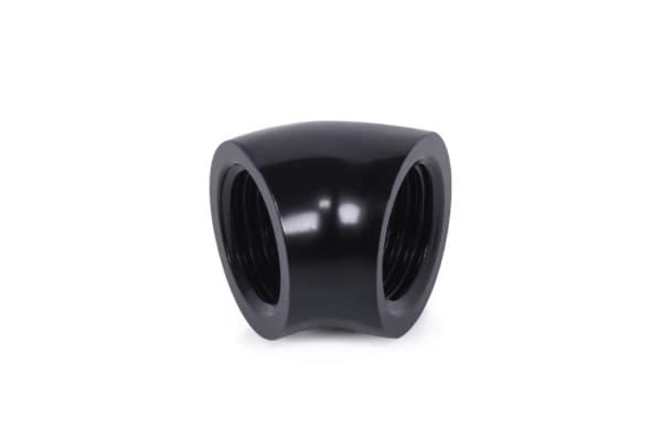 Alphacool 17592, Letkun välikappale, Messinki, Musta, 1/4", 45°, 21 mm