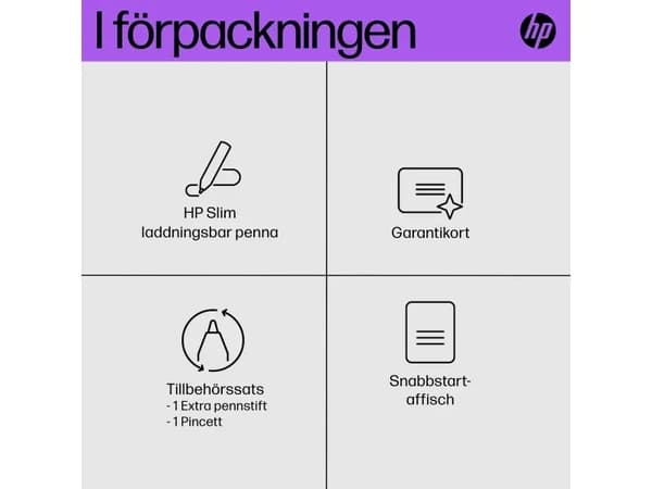 HP Slim - Aktiv penna - 2 knappar - harbor gray - kuvert - för Pro x360 435 G9 Notebook, Fortis 11 G10 Notebook, Fortis 11 G9 Notebook