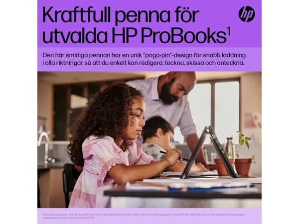 HP Slim - Aktiv penna - 2 knappar - harbor gray - kuvert - för Pro x360 435 G9 Notebook, Fortis 11 G10 Notebook, Fortis 11 G9 Notebook