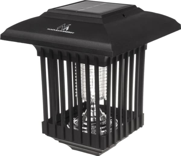 Maclean MCE448 2-i-1 dekorativ solcellelampe med UV-lys Insektfelle Myggmorderlampe 2 moduser IP44 utendørs