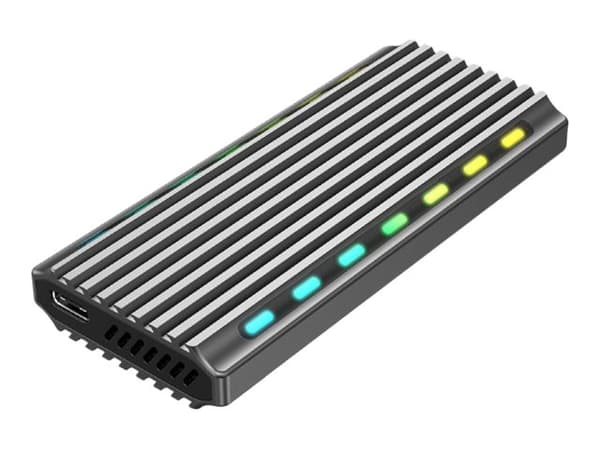 Gembird EE2280-U3C-03 - Lagringspakke - M.2 - M.2-kort (PCIe NVMe & SATA) - USB 3.1 (Gen 2) Sort