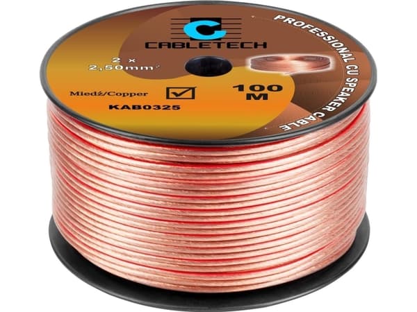 Cabletech Cable 2,5 mm høyttalerkabel