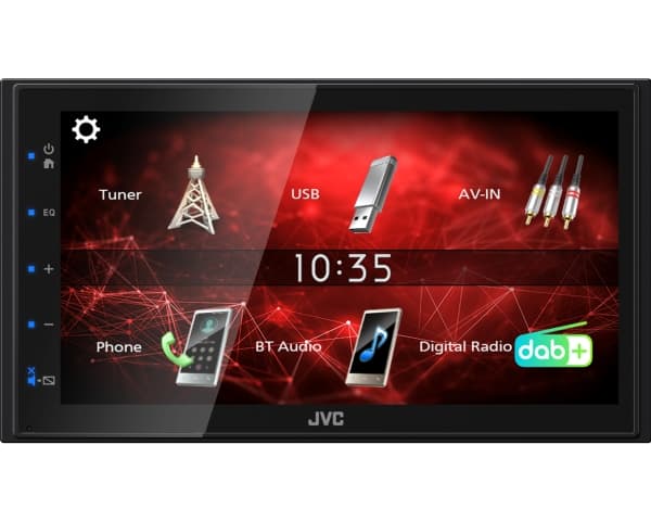 JVC KW-M27DBT, Svart, 2 DIN, 180 W, 64 W, 20 - 20000 hz, 40 O