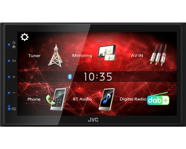 JVC KW-M27DBT, Svart, 2 DIN, 180 W, 64 W, 20 - 20000 hz, 40 O