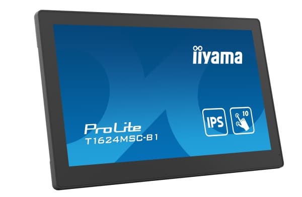 iiyama ProLite T1624MSC-B1 - LED-näyttö - 15,6" - kosketusnäyttö - 1920 x 1080 Full HD (1080p) - IPS - 450 cd/m² - 800:1 - 25 ms - HDMI - kaiuttimet