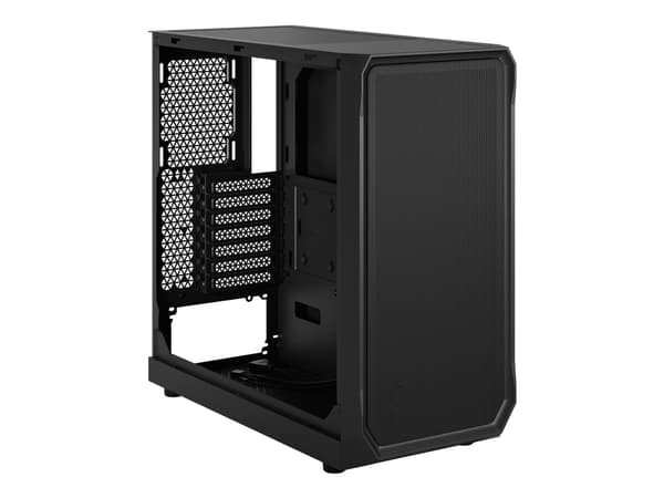 Fractal Design Focus 2 - Tower - ATX - genomskinlig sidopanel (härdat glas) - ingen strömförsörjning (ATX) - svart TG genomskinlig ton - USB/ljud