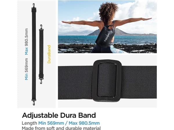 Spigen AquaShield A630, Sort, Grå, 20 l, Monokromatisk, Alle kjønn