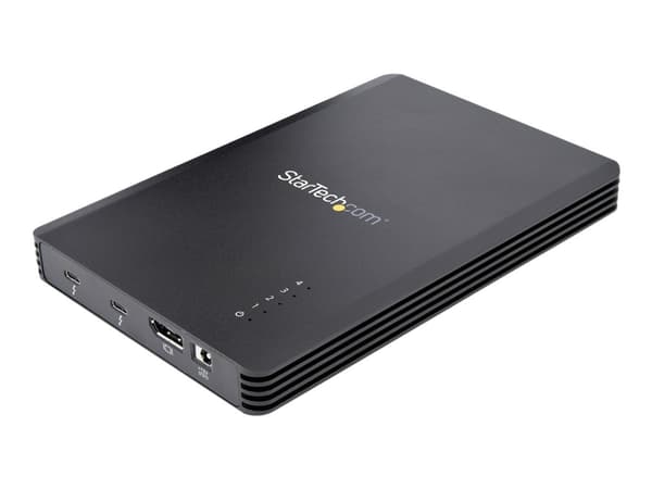 StarTech.com 4 Bay Thunderbolt 3 NVMe Enclosure, For M.2 NVMe Solid State Drives, 1x DisplayPort Video & 2x TB3 Downstream Ports, Up to 40Gbps, 72W P