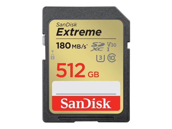 SanDisk Extreme - Flashminnekort - 512 GB - Video Class V30 / UHS-I U3 / Class10 - microSDXC UHS-I