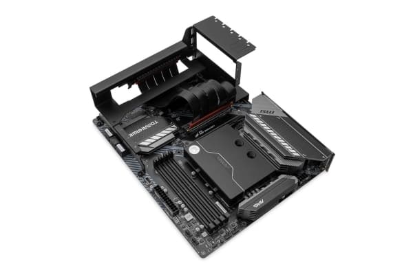 EK Water Blocks Loop Vertical GPU Holder EVO, Universell, Grafikkortholder, Stål, Sort, 1 stykker, 20 cm