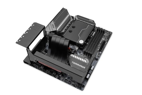 EK Water Blocks Loop Vertical GPU Holder EVO, Universell, Grafikkortholder, Stål, Sort, 1 stykker, 20 cm