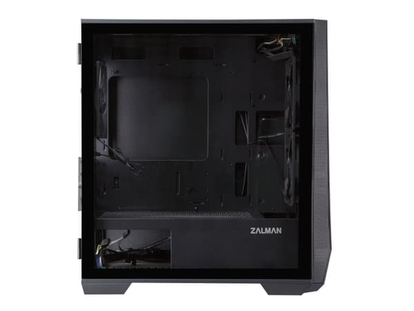 Zalman Z1 Iceberg - Mid tower - micro ATX - genomskinlig sidopanel (härdat glas) - ingen strömförsörjning - svart - USB/ljud