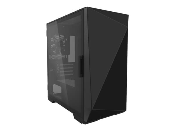 Zalman Z1 Iceberg - Mid tower - micro ATX - genomskinlig sidopanel (härdat glas) - ingen strömförsörjning - svart - USB/ljud Svart