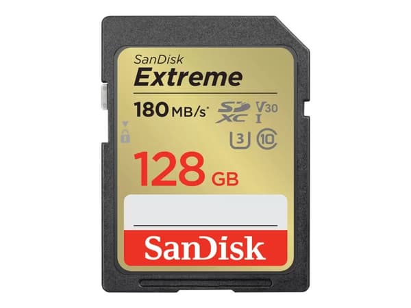 SanDisk Extreme PLUS - Flashhukommelseskort - 128 GB - UHS-I U3 / Class10 - SDXC UHS-I