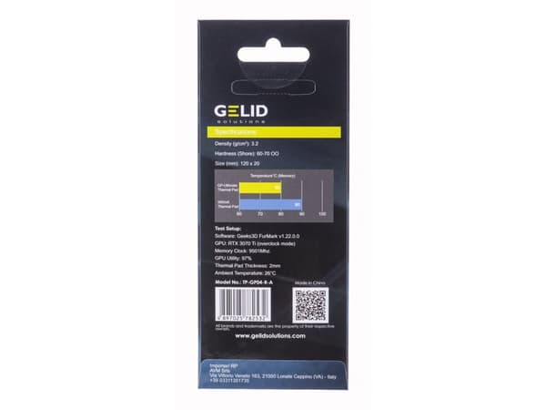 Gelid Solutions TP-GP04-R-A, Termisk pude, 3,2 g/cm³, Grå, 120 mm, 20 mm, 5 mm