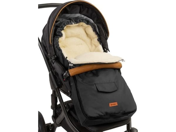 Sensillo Ullsovsäck - SVART för barnvagn (95x40)