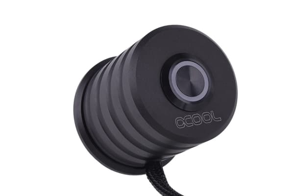 Alphacool 17434, Universell, Trykk-knapp, Aluminium, Sort, Rød, LED