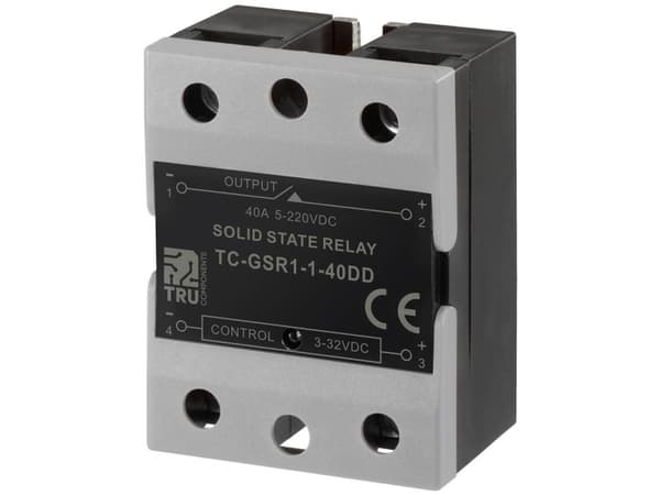 TRU COMPONENTS Halvlederrelæ TC-GSR-1-40DD 40 A Koblingsspænding (max.): 220 V/DC Jævnstrømskobling 1 stk