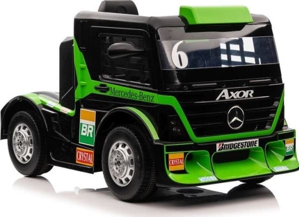 Lean Cars Enkel elbil för barn Mercedes-Benz Axor XMX622, grön