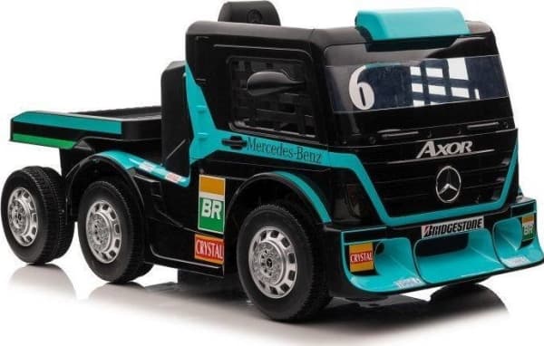 Battery Car Mercedes + XMX622B Semi-trailer Blue LCD