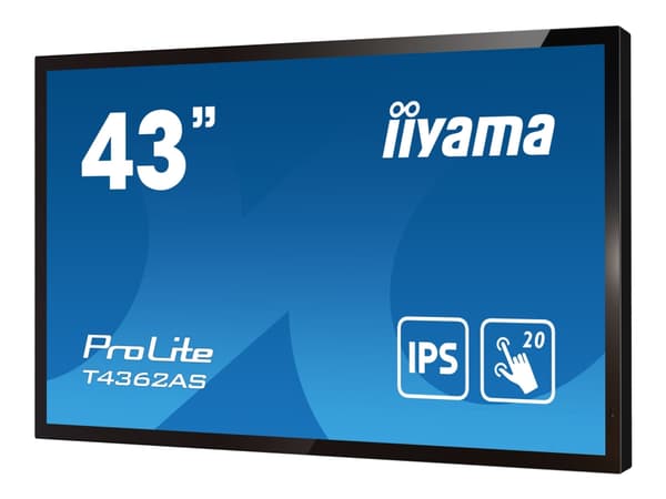 iiyama ProLite T4362AS-B1 - 43" diagonaaliluokan (42,5" katseltavaksi) LED-taustavalaistu LCD-paneelinäyttö - interaktiivinen digitaalinen opaste - k musta