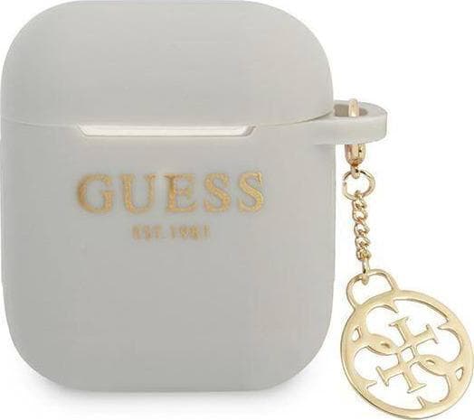Guess Silikon beskyttelsesdeksel Charm 4G Collection for AirPods, grå