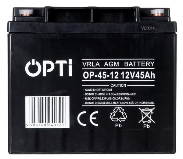 Volt Käytetty OPTI 12V/45Ah akku