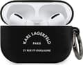 Pikkukuva 2 / 2: Karl Lagerfeld KLACAPSILRSGBK AirPods Pro -suojus musta/musta Silikoni RSG