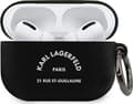 Pikkukuva 1 / 2: Karl Lagerfeld KLACAPSILRSGBK AirPods Pro -suojus musta/musta Silikoni RSG