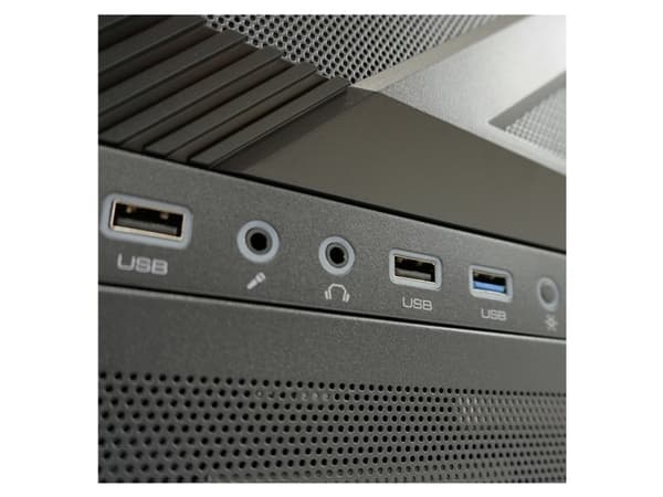 LC Power Gaming 900B Lumaxx Gloom - Mid tower - ATX - sidepanel med vindu (herdet glass) - svart - USB/lyd