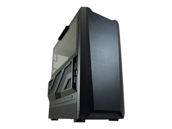LC Power Gaming 900B Lumaxx Gloom - Mid tower - ATX - sidepanel med vindu (herdet glass) - svart - USB/lyd